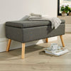 George Dark Grey Ottoman Storage Box Pouffe Seat Stool Footstool Storage Bench