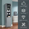 Bathroom Tall Cabinet Slim Freestanding Storage Organizer W/ Adjustable Shelves