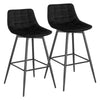2x Bar Stool Breakfast Home Kitchen Pub Barstools Velvet Metall Bar Chairs