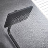 3-Way Shower Set Bathroom Mixer Tap 8"Square Head Top Spray W/Shower Hand Black