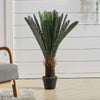 3FT 90cm Large Palm Tree Artificial Cycas Palm Plant Topiary Potted Faux Tree UK