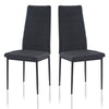 2/4/6pcs Faux Leather Velvet Fabric Dining Chairs Metal Chromed Legs Dining Room