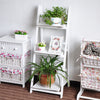 Folding Ladder Shelf Bookshelf Wooden Plants Display Stand Storage Rack