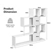 Wooden Bookshelf Display Rack 4 Tiers Storage Organiser Freestanding Bookcase