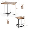 5-Piece Dining Table & Chair Set Bar Pub Table and Four Stool Set w/ MDF Table