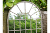 Outdoor Garden Mirror Arch Metal White Large Frame Hanging Wall Mounted Vintage