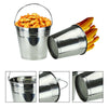 12Pcs Kitchen Fry Mini Serving Buckets for Food Storage Plant Pots 10cm UK