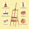 Wooden Easel w/ Drawer Adjustable Display Beech Artist Painting Craft Studio