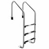 3-Step Stainless Pool Ladder Heavy Duty Steel Ladder for In Ground Pool Non-slip