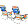 3 PCS Beach Chair and Table Set Outdoor Reclining Chairs Roll Up Camping Table
