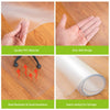 Office Chair Mat Transparent PVC Floor Protector w/Lip Clear Non-Slip Carpet