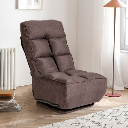 Folding Lazy Sofa Chair Swivel High-Back Floor Gaming Chair Adjustable Recliner