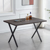 Dining Table MDF Top Metal X-Design Legs Desk Workstation 120*80cm Dining Room