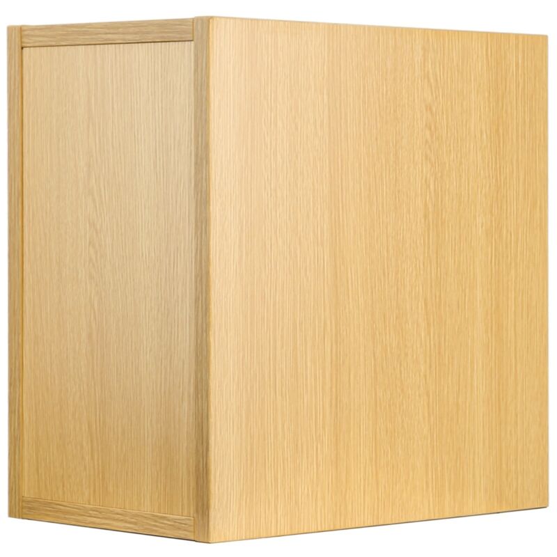 Vinyl LP Music Record Storage Box Cube 12" Cabinet Case Unit Rack Display Oak