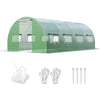 Outdoor Walk-in Tunnel Greenhouse Garden Planter Growth Tent w/ 10 Windows 3MX6M