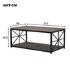 Industrial Coffee Table with Black Metal Frame Coffee Table / Living Room Table