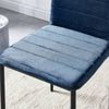 Set of 4 Velvet Dining Chairs Padded Seat Metal Legs Kitchen Dining Room Home BN