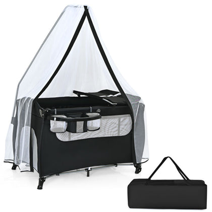 3-in-1 Baby Bedside Bassinet Cot Portable Infant Changing Table Toddler Playpen