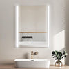 Bathroom Mirror With LED Lights 3 Color Wall Mounted Anti-fog Touch Sensor New