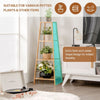 4-tier Bamboo Plant Stand Freestanding Ladder Plant Storage Shelf Display Rack