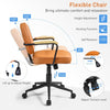 Home Office Chair Height Adjustable PU Leather Desk Chair Rocking Backrest