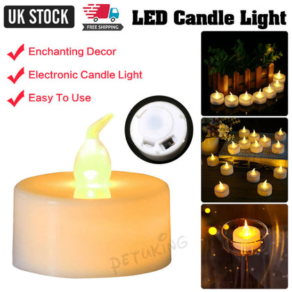 LED Flameless Candle Battery Operated Tea Light Flickering Celebrate UK Stock