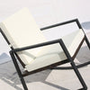3PCS Modern Garden Outdoor Rattan Rocking Leisure Chair with Tea Table Black UK