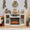 Electric Insert Fireplace &TV Stand Cabinet LED Fire Place 3Color Fire Freestand