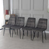 Glass Dining Table and 2 / 4 Grey Chairs Optional Lounge Office Home Furniture