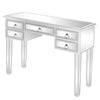 Mirrored Glass 5 Drawers Dressing Table Console Make-up Desk Vanity Table