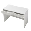 Black Computer Desk 2 Drawer Dressing Table Wooden Furniture Office 100cm - L