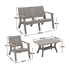 4Piece Garden Furniture Lounge Set Dining Corner Sofa Table Chairs Outdoor Patio