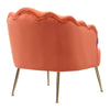 Nordic Scallop Back Armchair Vintage Petals Flower Seat Lotus Tub Accent Chair