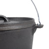4.5L Dutch Oven Cooking Pot Cast Iron Outdoor Camping Camp Fire with Handle/Lid