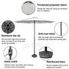 2.7m Home Garden Sun Shade Umbrella Outdoor Patio Round Parasol W/ Crank Tilt UK
