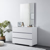 Dressing Table 3 Storage Drawers Vanity Makeup Desk Home Furniture White Gloss