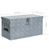 Aluminium Storage Box Silver Lockable Trailer Box Tool Box Organizer Chest