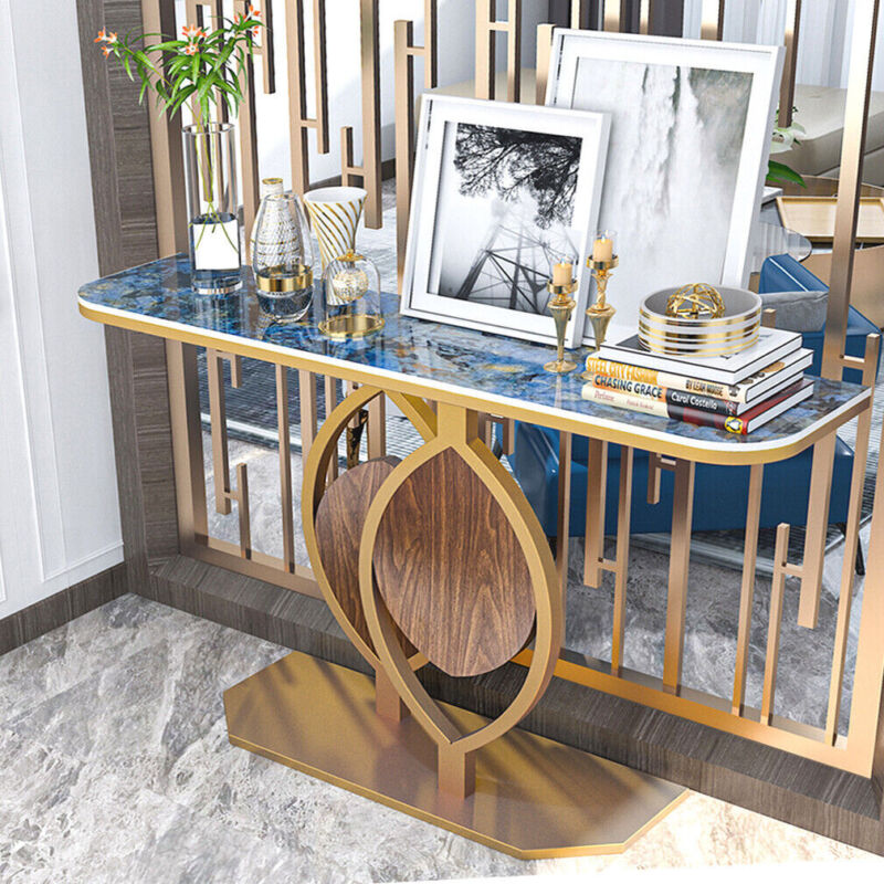 Large Slim Marble Console Table Hallway Foyer Wall Side Table Window S ...
