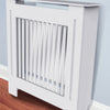 Small White Radiator Cover 78x19x92cm Wood Wall Cabinet Shelf Top Storage Home