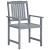 Garden Chairs 8 pcs Solid Acacia Wood Grey C5M1