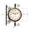 Garden Wall Station Clocks Ornament Double-sided Display Bracket Weatherproof UK
