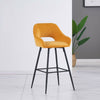 1/2X Bar Stools Velvet Breakfast Chair Kitchen High Counter Stool Pub Restaurant