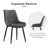 Set of 2 Dining Chairs Velvet Padded Seat Metal Leg Kitchen Chairs Multicolor