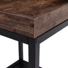 Industrial Style Corner Coffee Table Tray Top Sofa Side End Table With Shelf