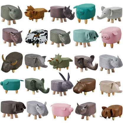 Animal Ottomans Footstools Padded Cushion Pouffe Stool Rest Children Toy Gift