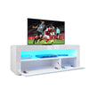 Modern TV Unit Cabinet White Stand High Gloss Sideboard 120cm with LED RGB Light