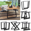 2Pcs Industrial Metal Table Legs Steel Stand for Coffee Desk Bench Dining Chair