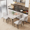 Oversize Slate Kitchen Dining Table Marble Counter-height Table Solid Metal Legs