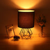 Table Lamp 40cm Modern Bedside Lamps Shade Wire Cage Lounge Light Copper UK