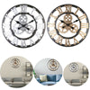 LARGE OUTDOOR GARDEN WALL CLOCK BIG ROMAN NUMERALS GIANT OPEN FACE METAL 40/60CM